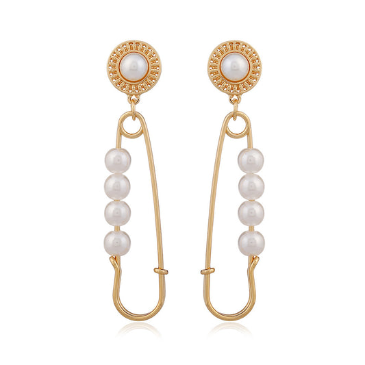 Pearl earrings pin alloy earrings earrings