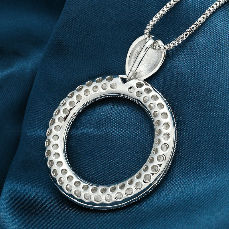 Diamond circle necklace