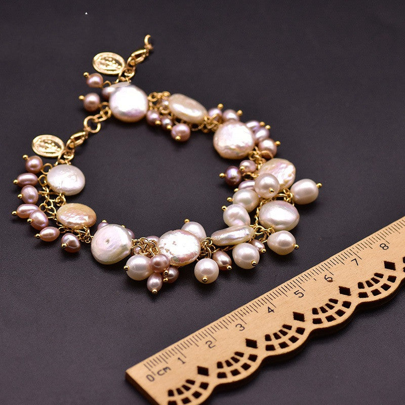 Natural Baroque Multilayer Pearl Bracelet