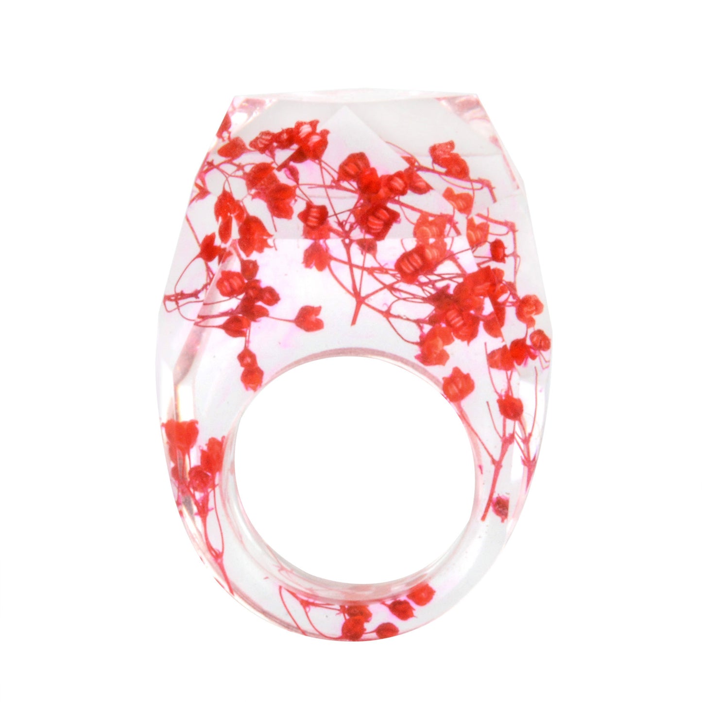 Dried Flower Resin Forest Handmade Dried Flower Epoxy Ring