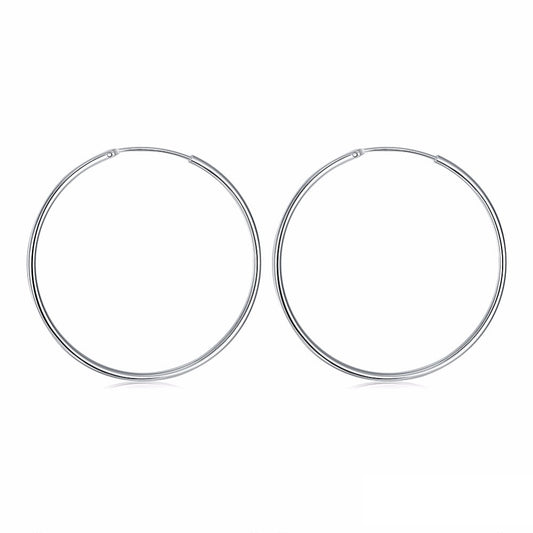 New Sterling Silver Women's Hoop Earrings