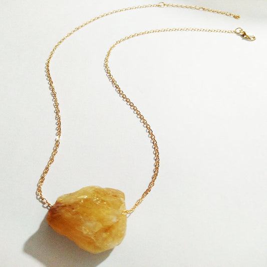 European And American Jewelry Original Crystal Necklace Rough Stone Necklace