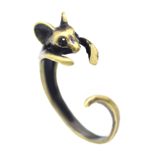 Alloy Rat   Ring Adjustable Animal Ring