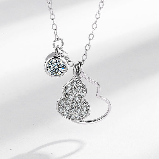 Double Gourd Necklace With Diamonds