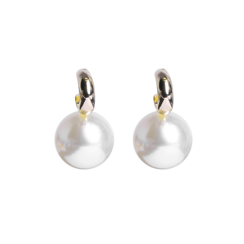 Large pearl earrings