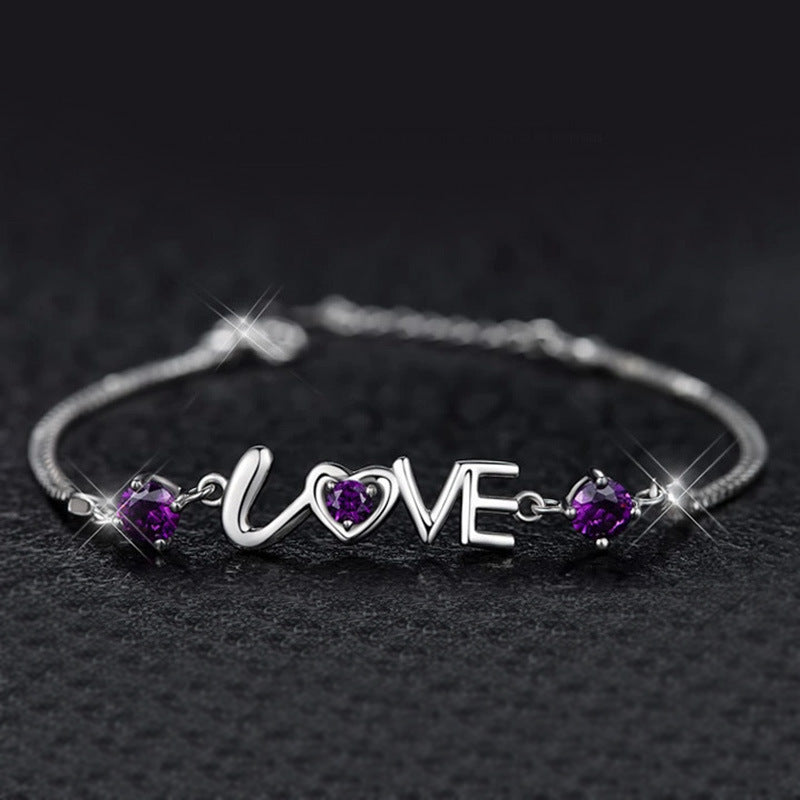 Love Double Diamond Heart To Heart Bracelet Women