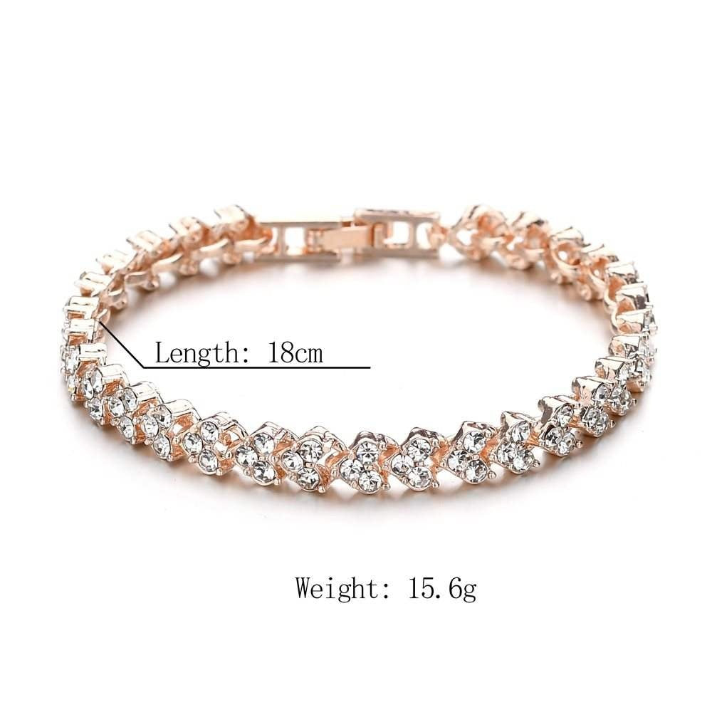 Simple Natural Diamond Crystal Bracelet Contracted