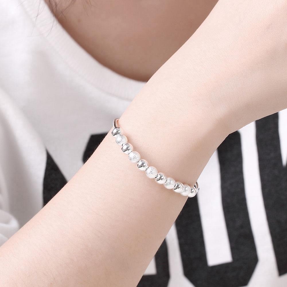 Nine Turns Pearl Female Transport Lucky Silver Bracelet