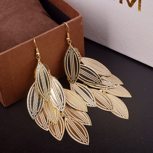 Ethnic Metal Hoop Earrings Women's Jewelry