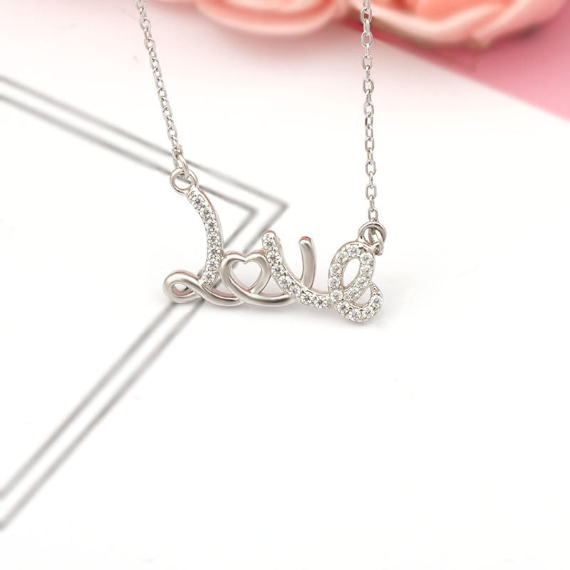 Simple Clavicle Chain Small Diamond Necklace Pendant