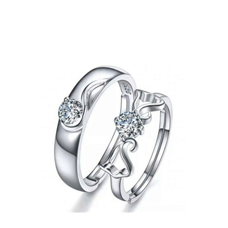 Angel couple wedding ring