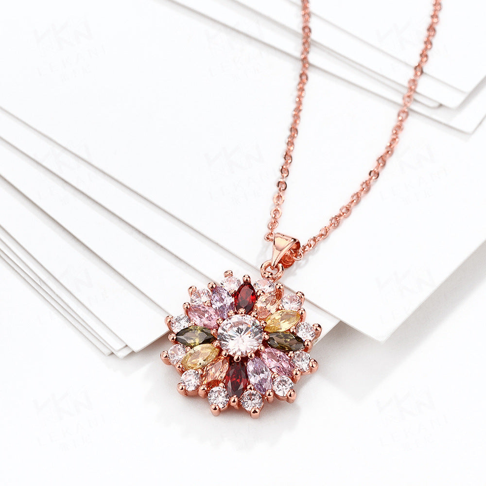 Crystal flower necklace