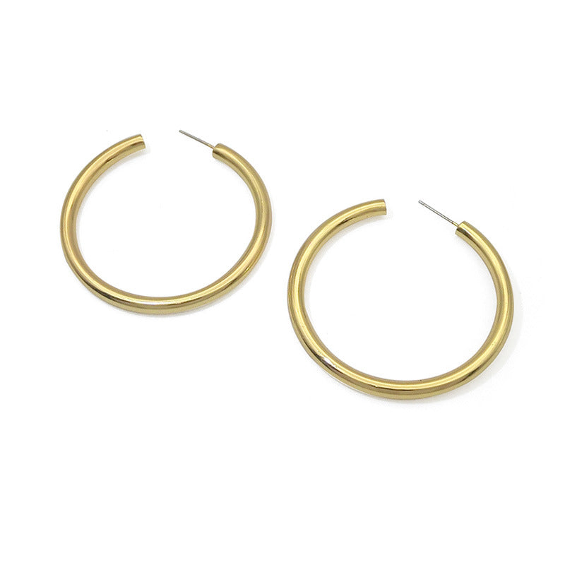 Gold Chunky Hoop Earrings