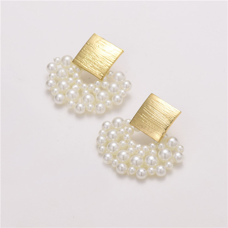 Female pearl earrings