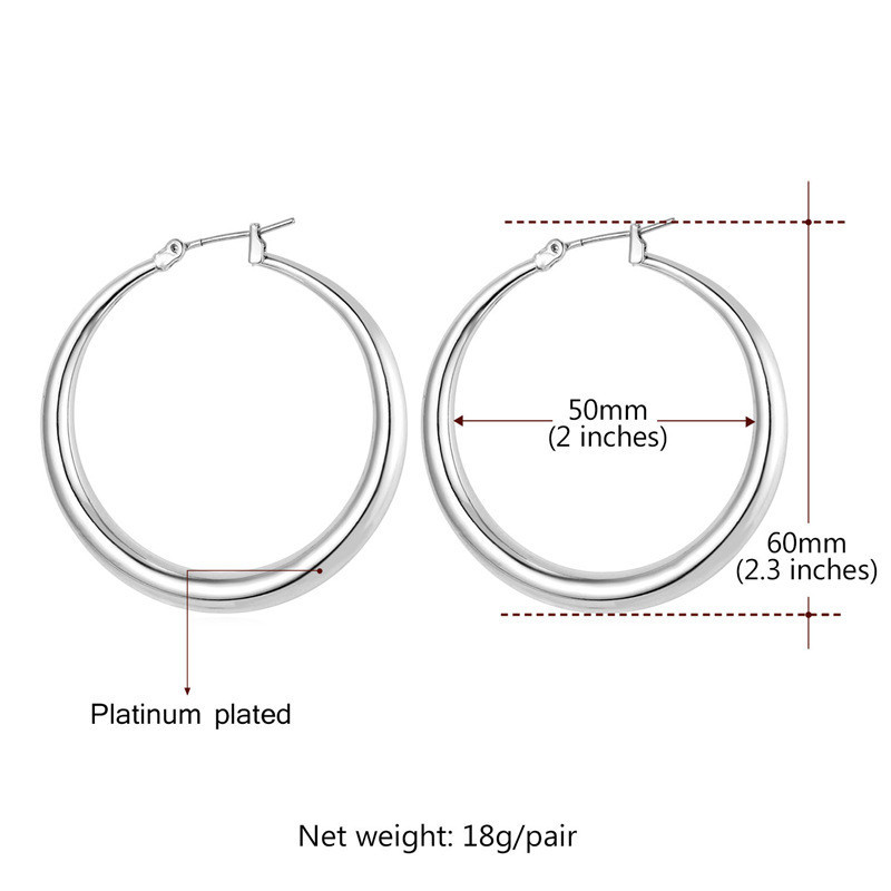 Women's Glossy Large Hoop Earrings