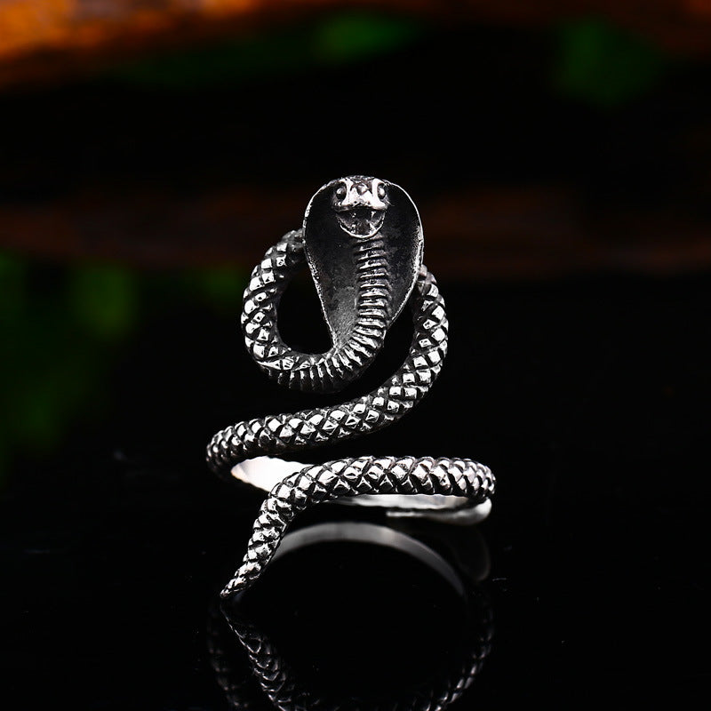 Men's Fashion Stainless Steel Animal Snake Ring