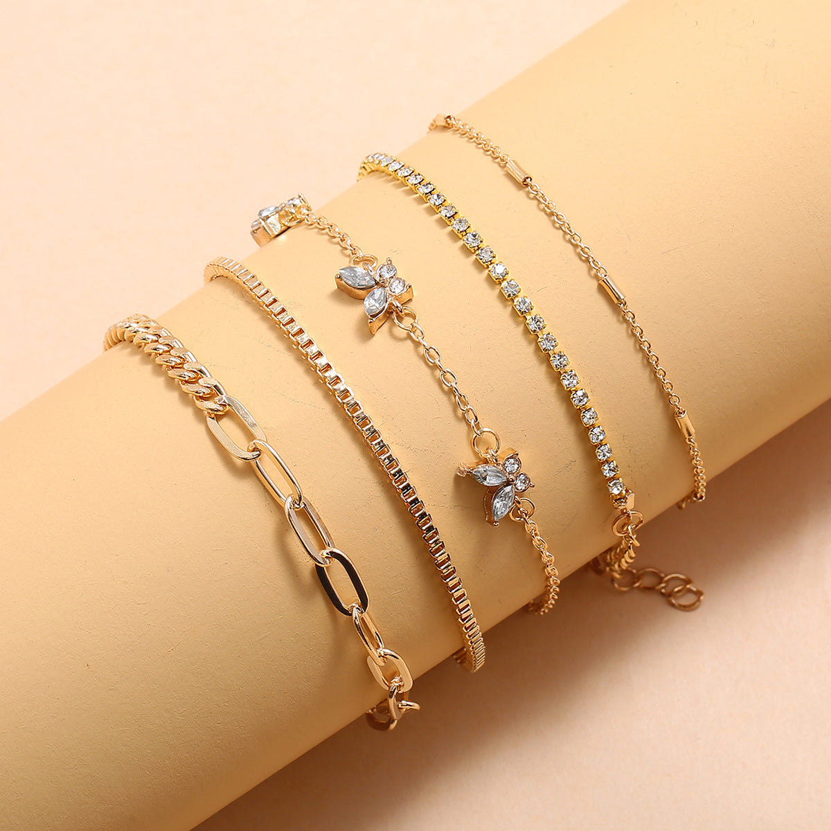 Simple Butterfly Fashion Diamond Crystal Bracelet