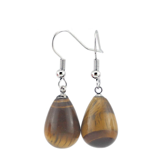 Creative Drop-shaped Gem Crystal Rough Stone Earrings