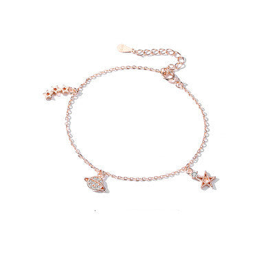 Cosmic Planet Bracelet Female Model With Diamond Tassel