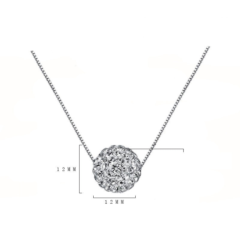 Fashion Full Diamond Round Necklace Women