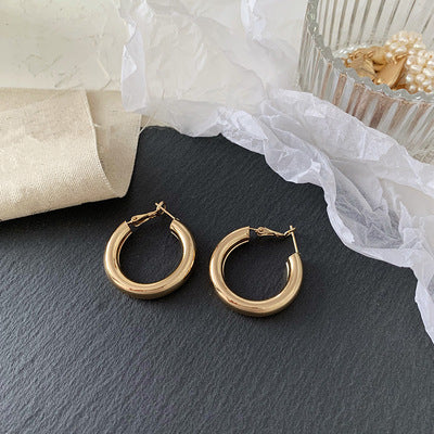 Ring hoop earrings