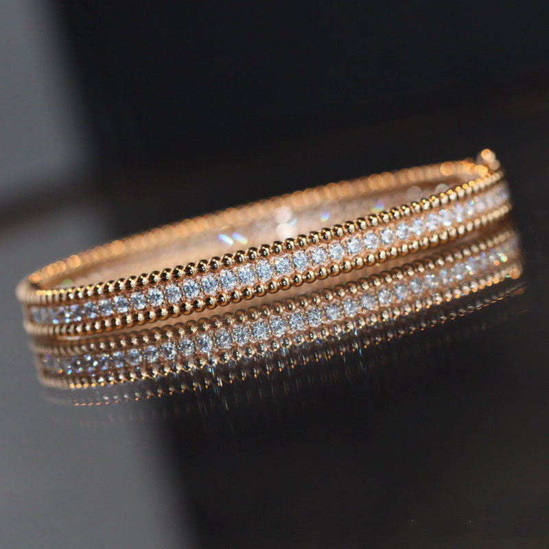 Fashion Full Rhinestone Bangle Bobo Bead