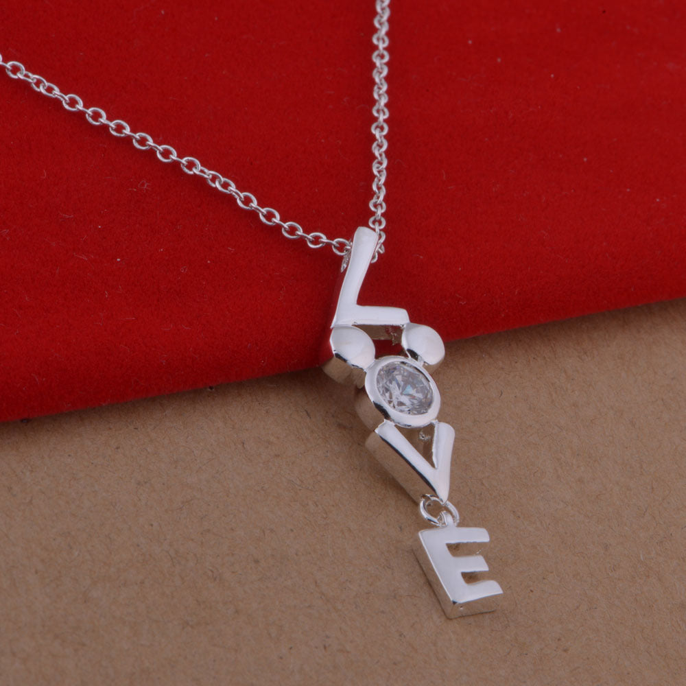 LOVE diamond necklace