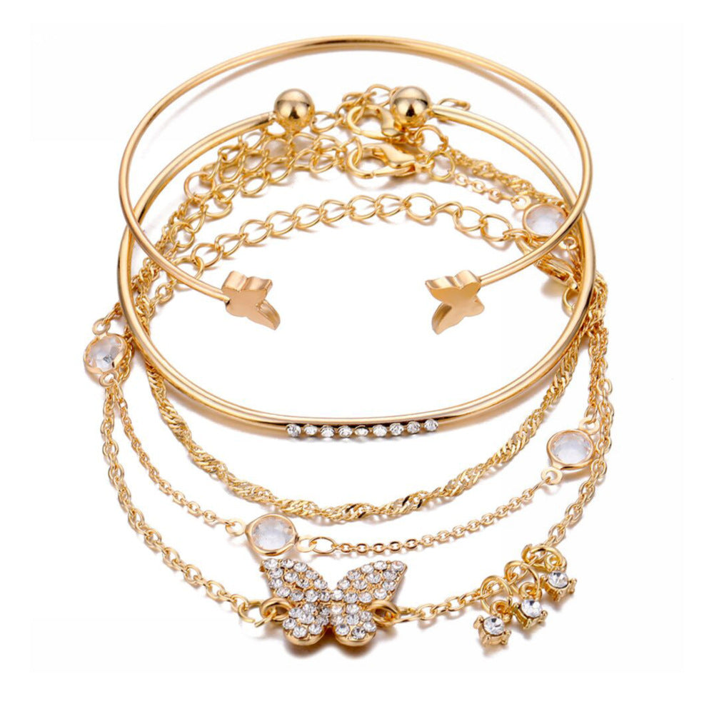 Simple Butterfly Fashion Diamond Crystal Bracelet