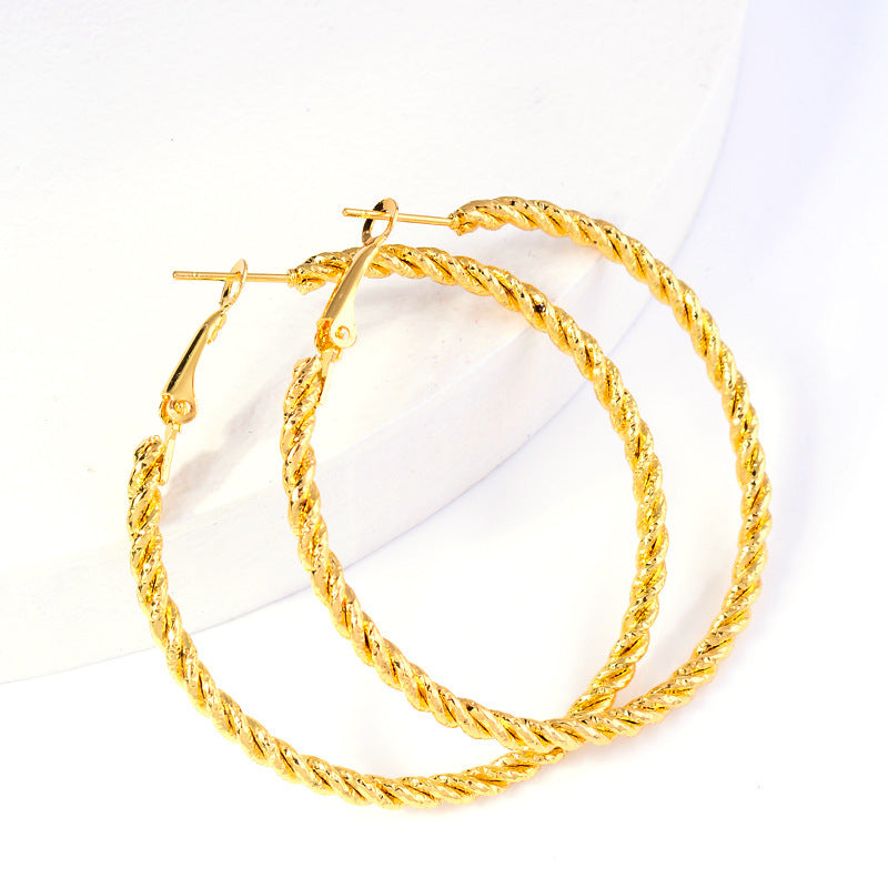 European And American Creative Exaggerated Large Hoop Earrings