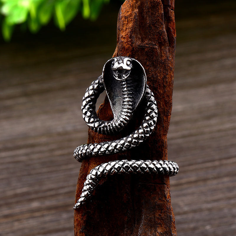 Men's Fashion Stainless Steel Animal Snake Ring