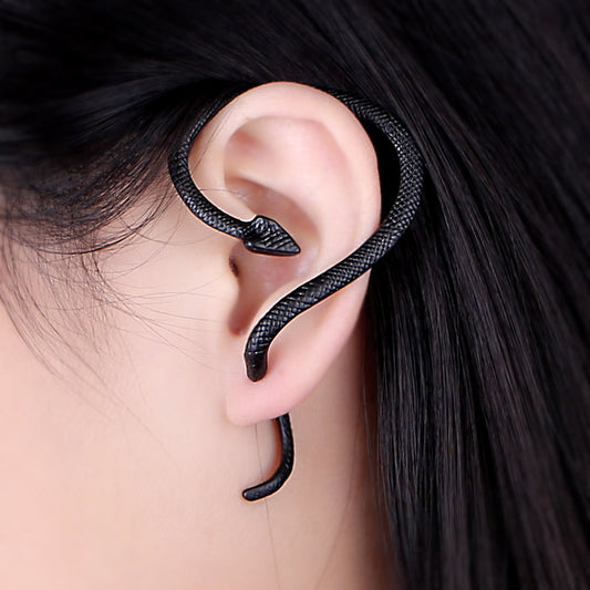 Individual winding snake earrings