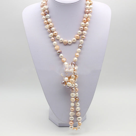 Sweater necklace pearl