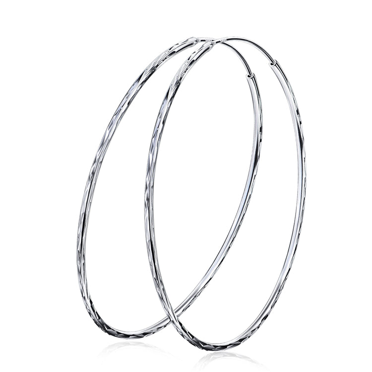 925 Sterling Silver Circle Endless Hoop Earrings for Women Girls