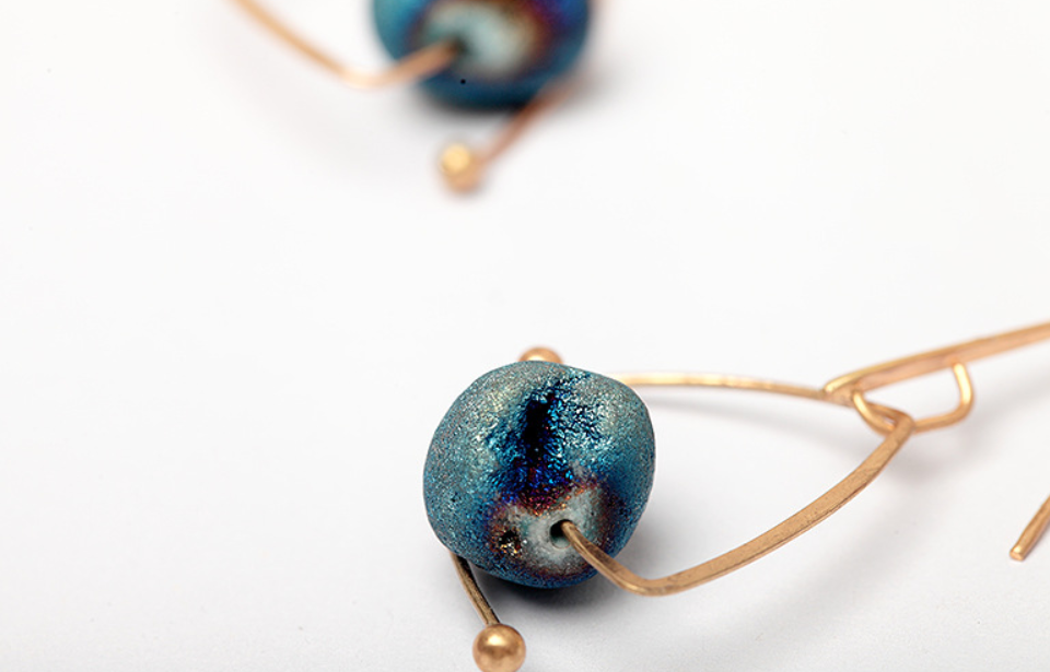 Starry natural stone earrings