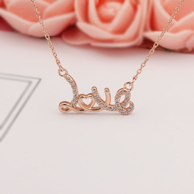 Simple Clavicle Chain Small Diamond Necklace Pendant