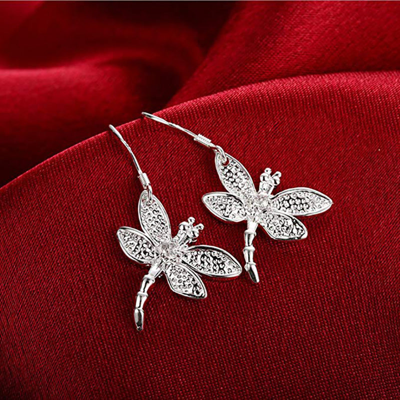 Fashion Cartoon Diamond Dragonfly Earrings