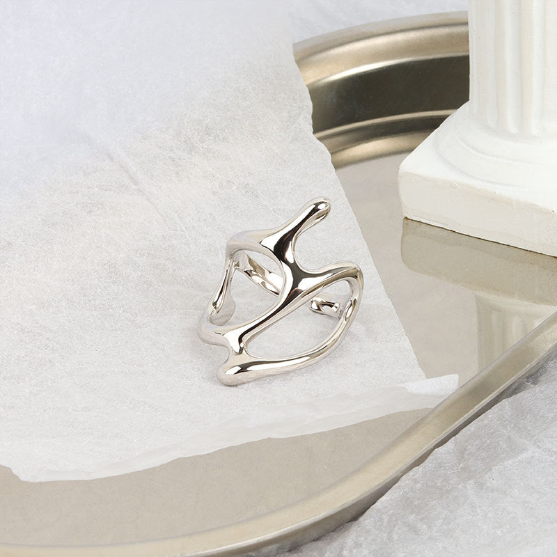 Simple And Versatile Light Luxury Punk Ring Ring