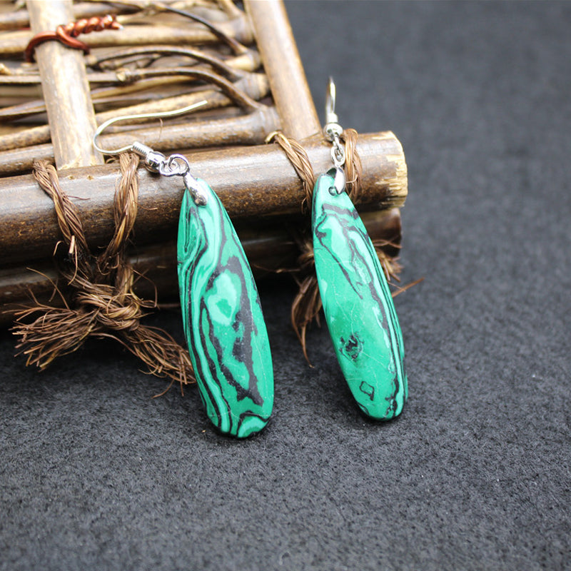 Drop Earrings Volcanic Stone Ear Hooks