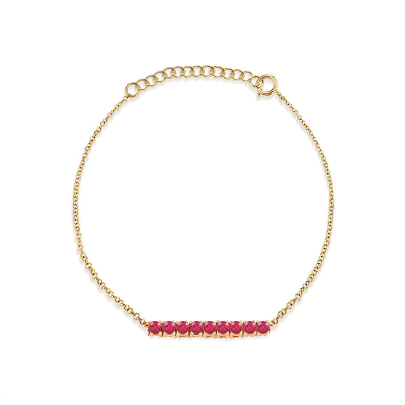 All-match Geometric Diamond Tennis Chain Colorful Zircon Bracelet