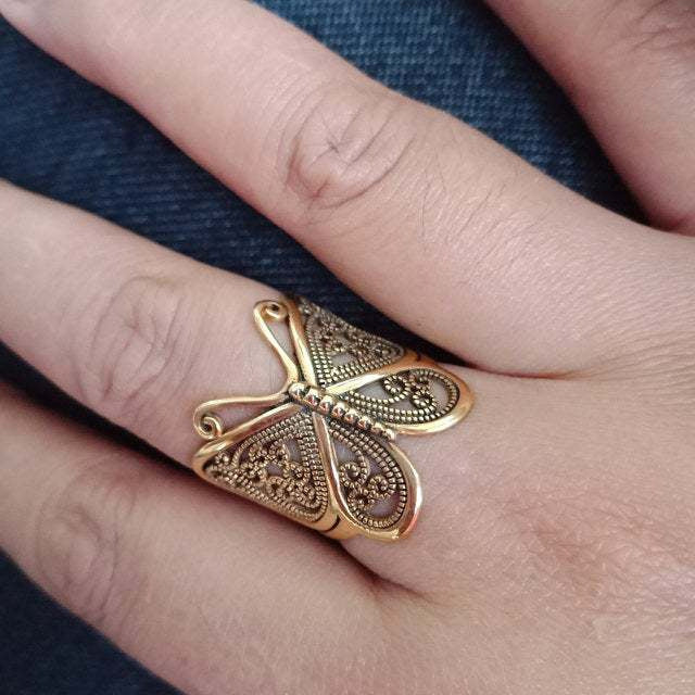 Alloy Butterfly Ring Opening Adjustable Animal