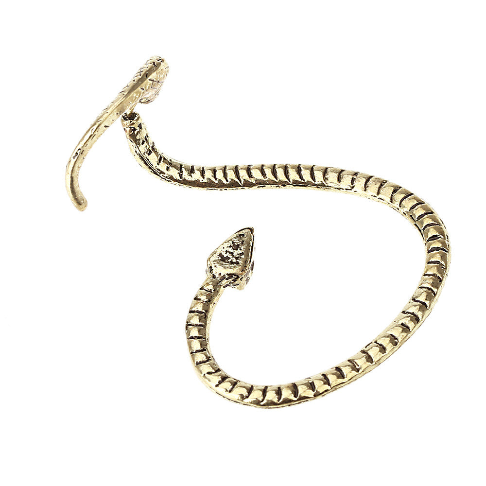 Individual winding snake earrings