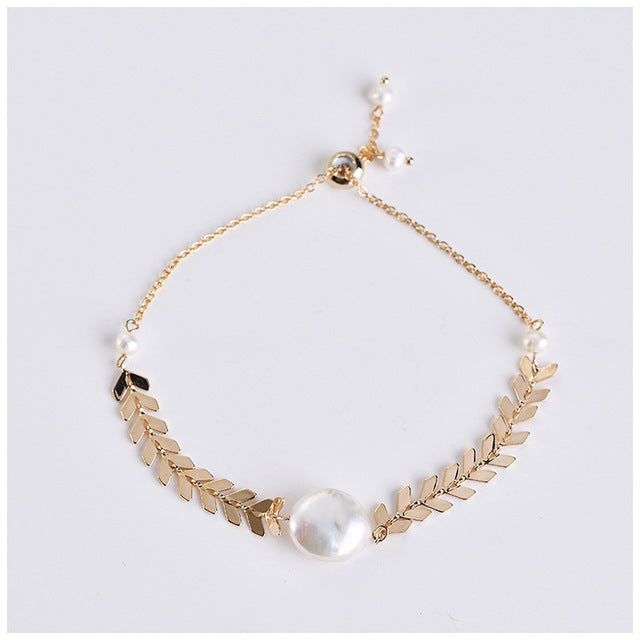 Natural pearl bracelet