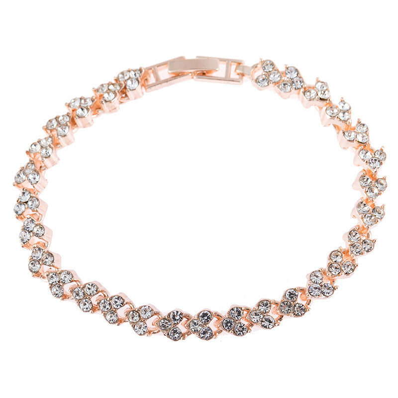 Simple Natural Diamond Crystal Bracelet Contracted