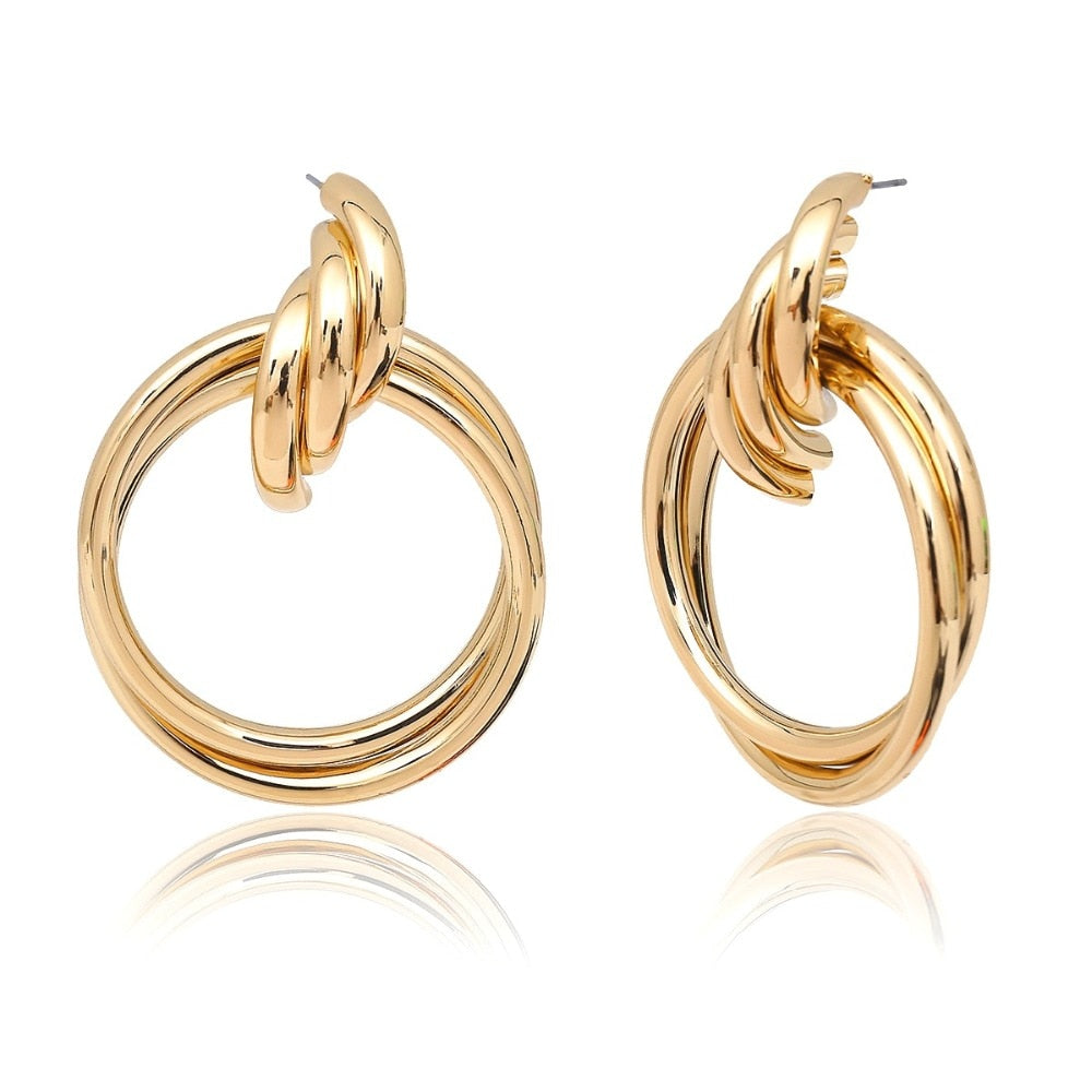 Alloy hoop earrings