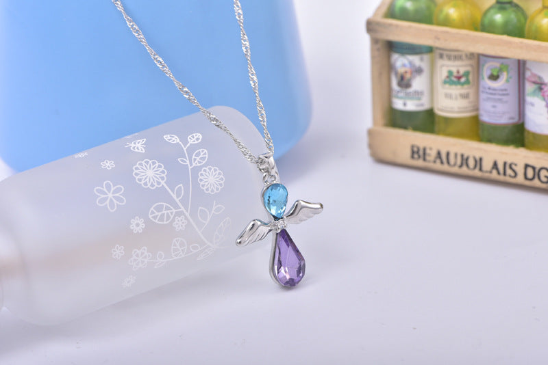 Crystal angel necklace