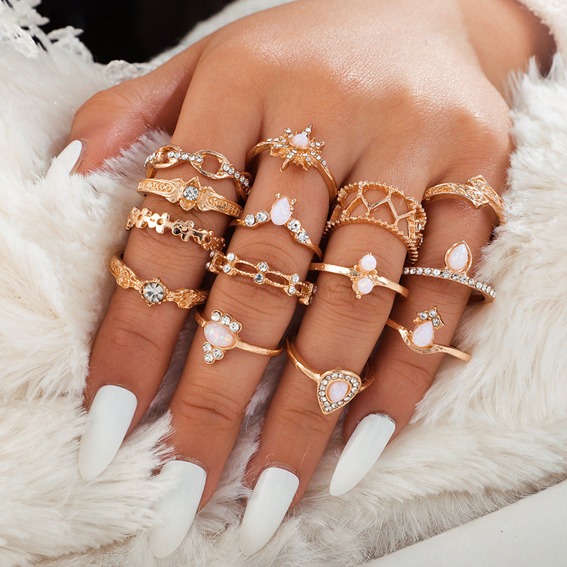 Popular Fashion Geometric Joint Ring Set