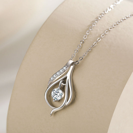 Classic Pendant Necklace Female Simulation Diamond