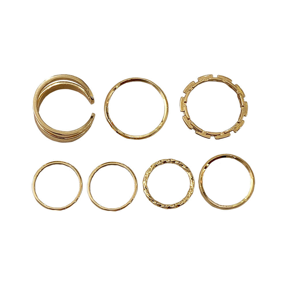 Seven-piece combination ring set