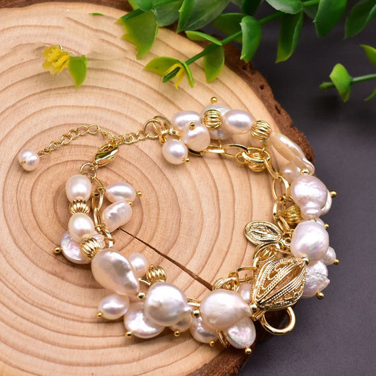 Natural Baroque Pearl Set Bracelet