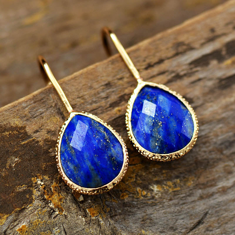 High-end Tianhe Stone Pendant Earrings Natural Stone Elegant Jewelry